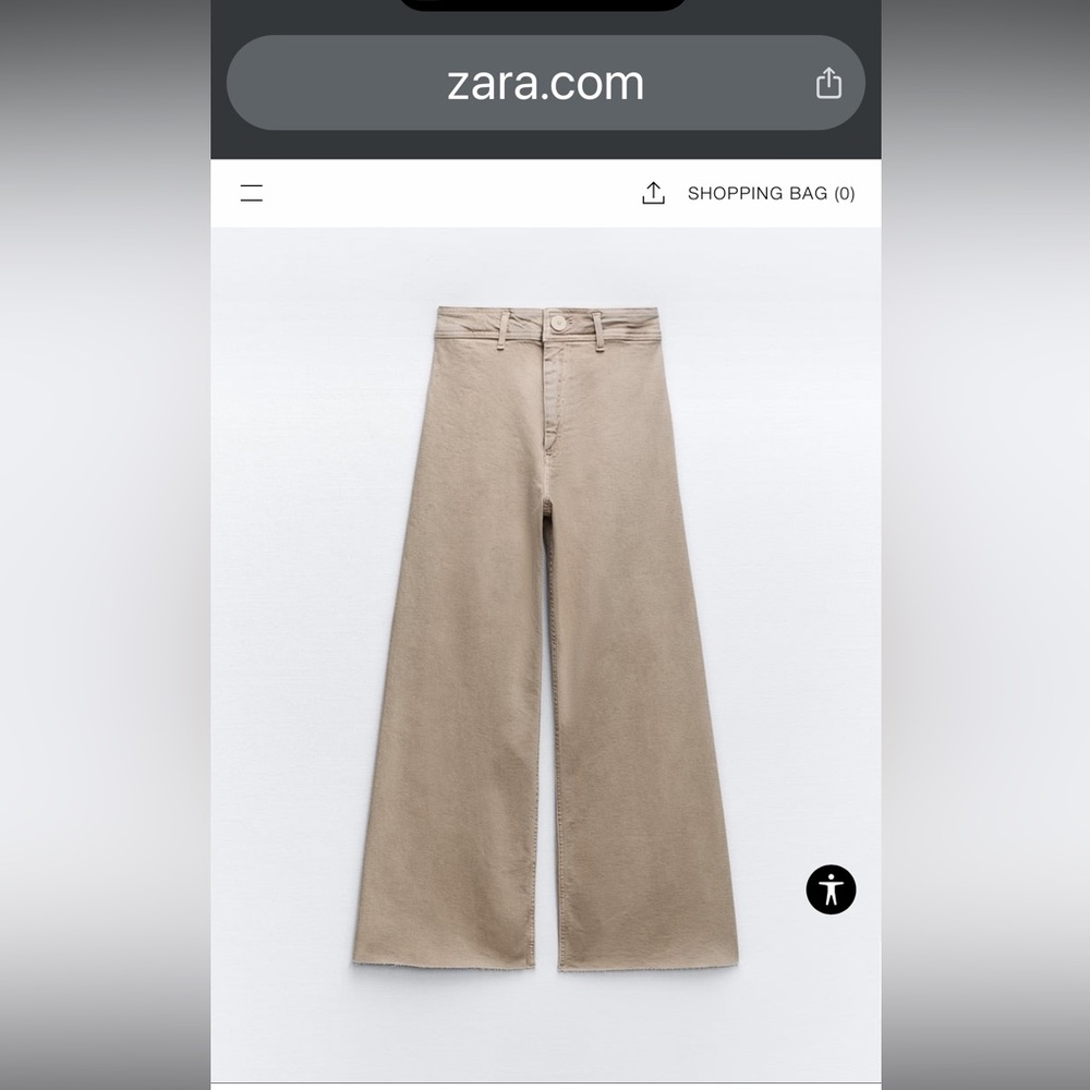 NWT: Zara MARINE STRAIGHT HIGH RISE JEANS size 0